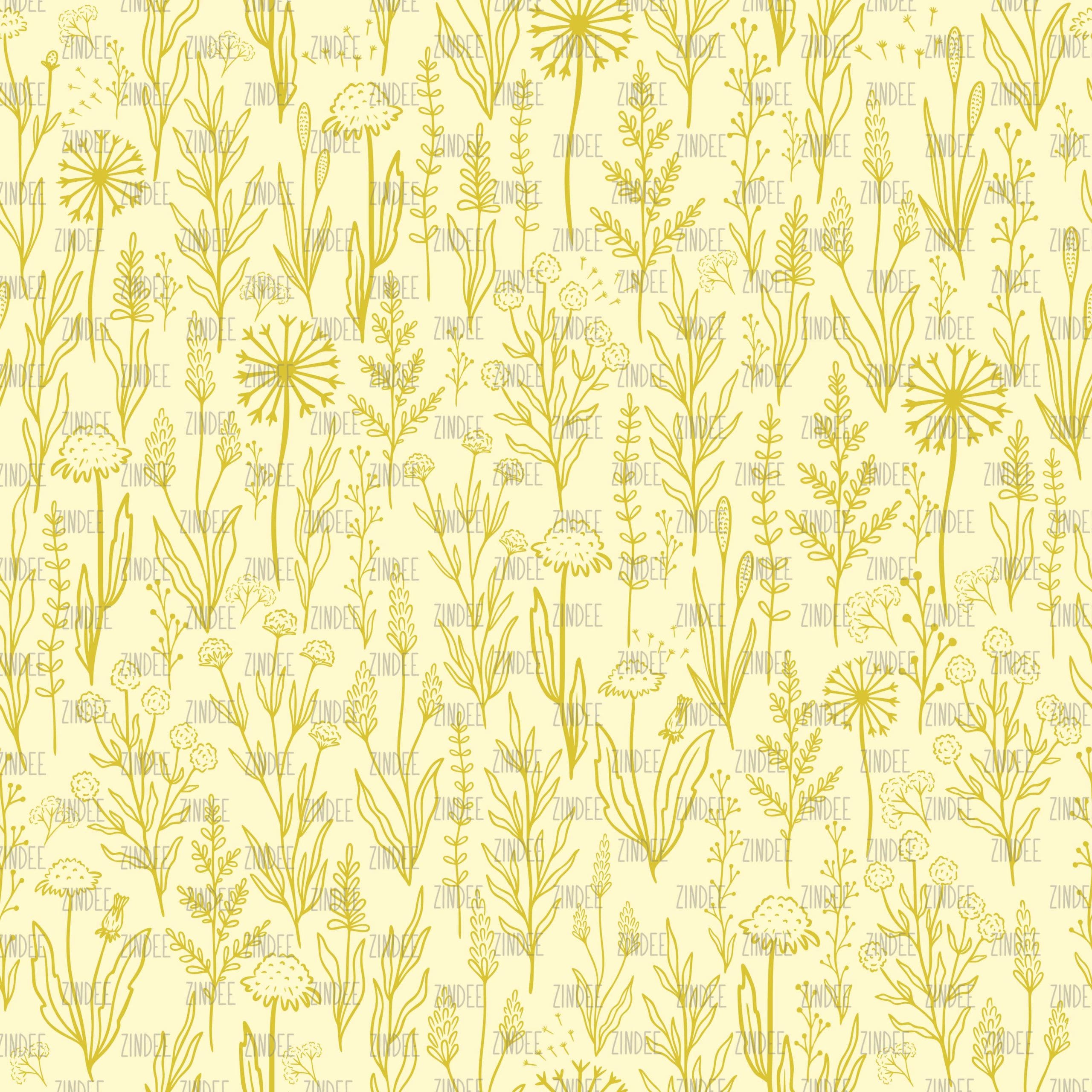 Wildflowers Yellow (digital paper)