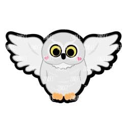 Winged Owl – Acrylic Keychain Blank (3") | Optional Sticker or UV DTF