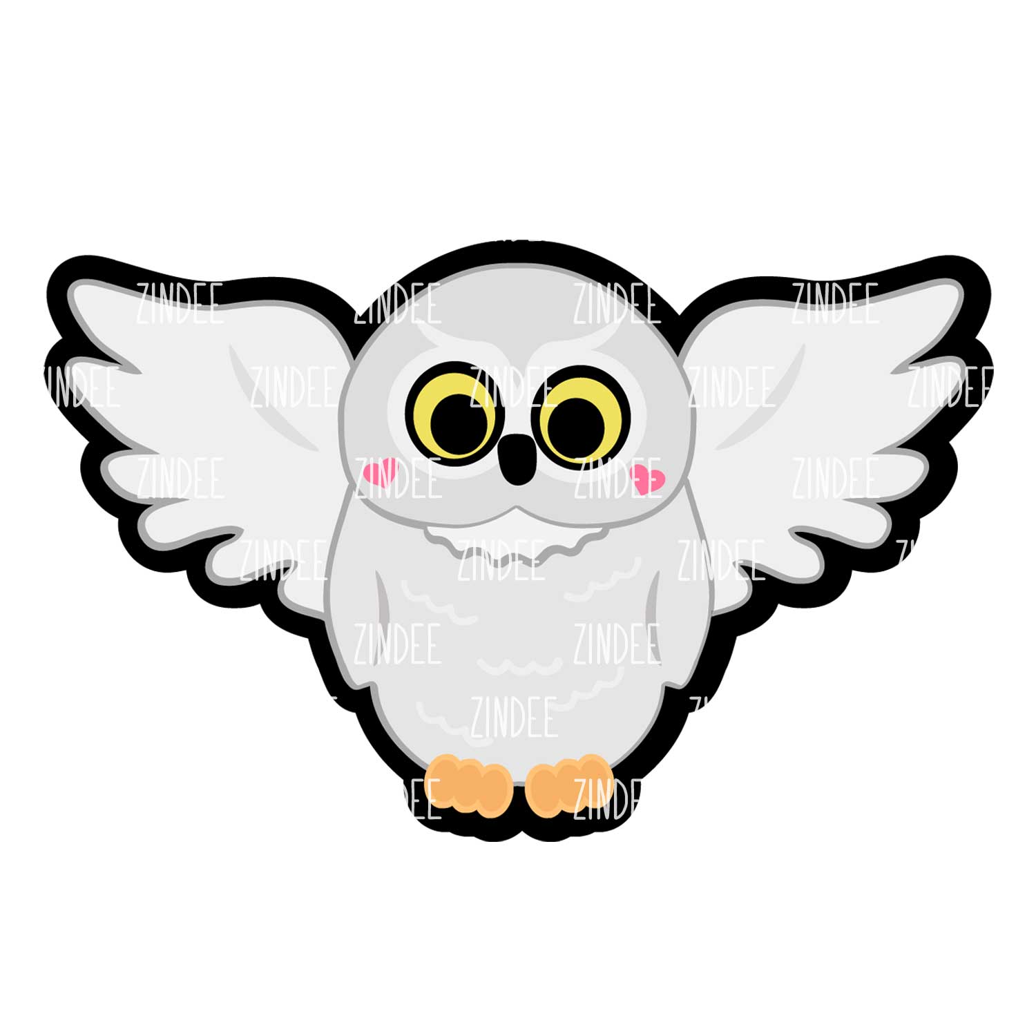 Winged Owl Acrylic Blank- Sticker- UV DTF (3 inch)