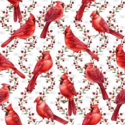 Winter Cardinals 5 seamless (digital paper)