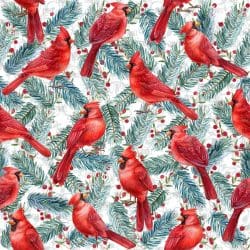Winter Cardinals seamless (digital paper)