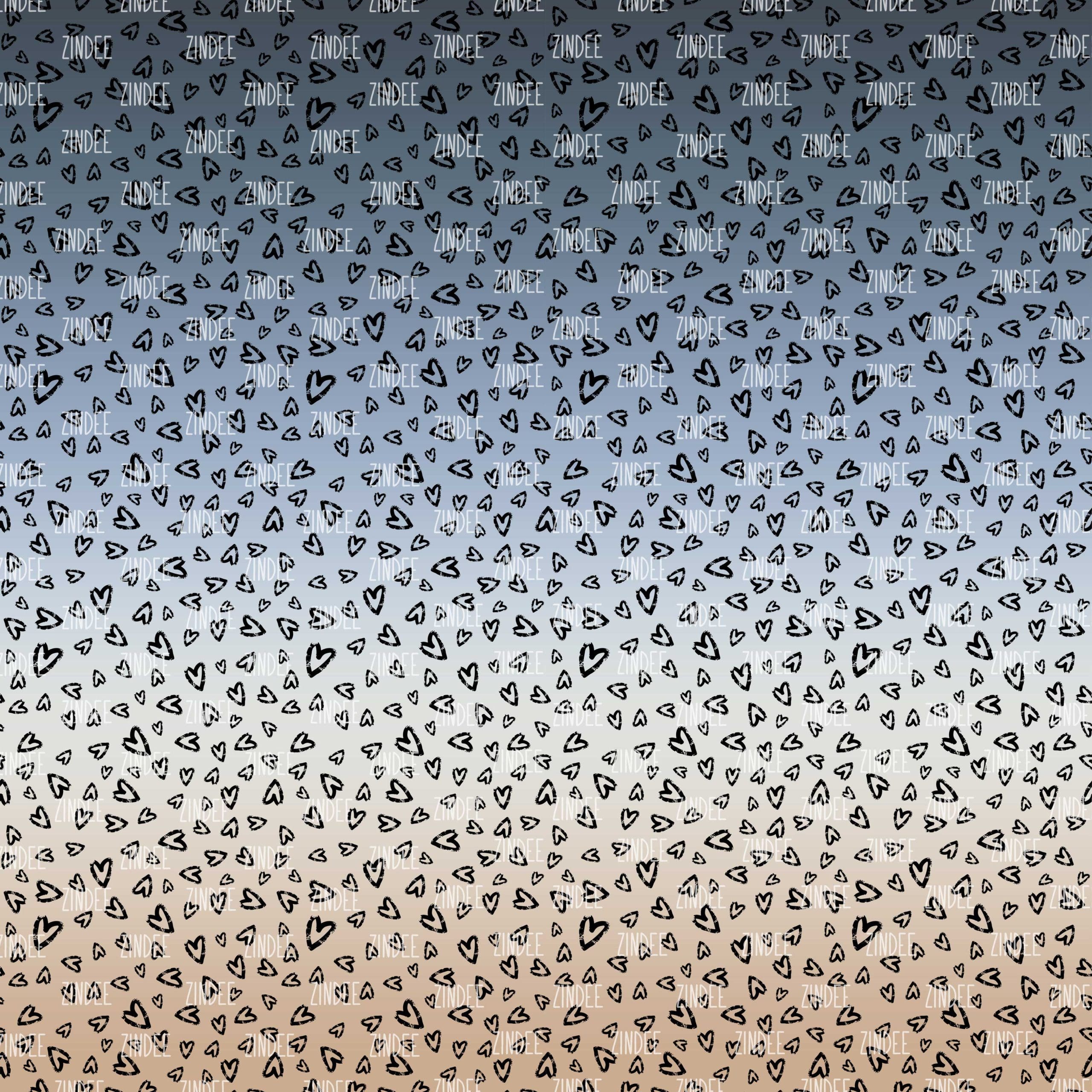 Sketch Hearts Winter Fog Black (vinyl)