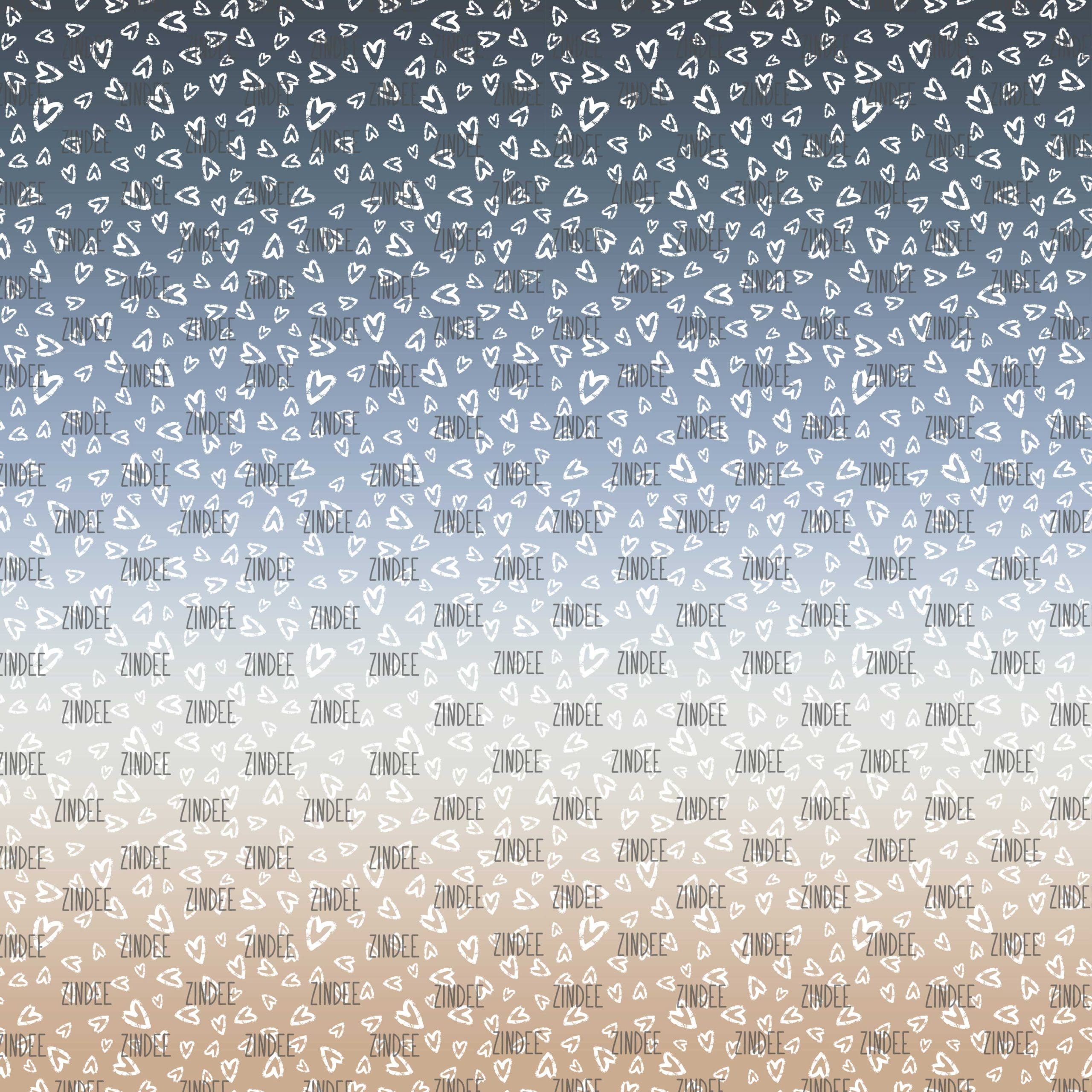 Sketch Hearts Winter Fog White (vinyl)