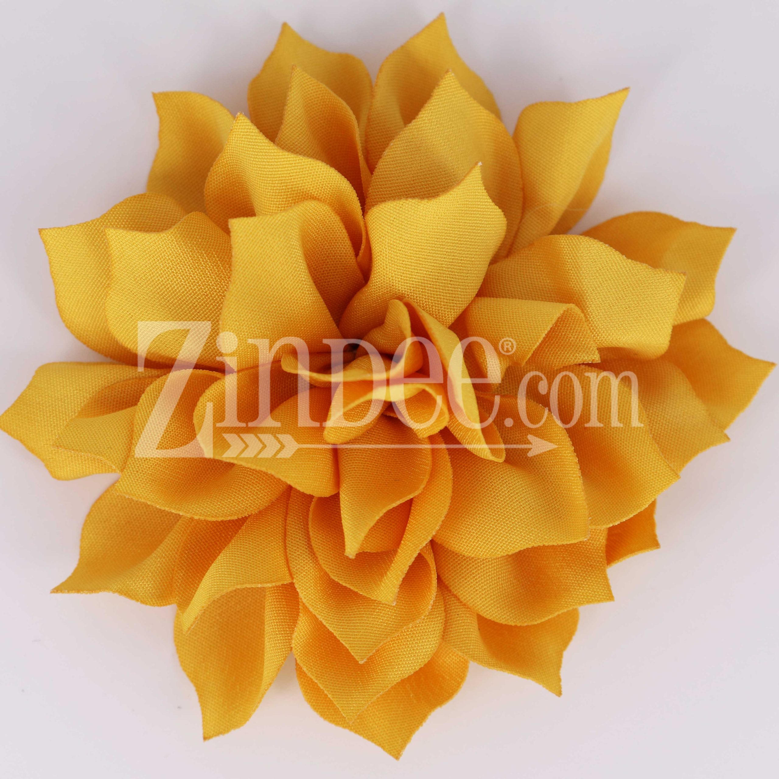 Yellow Gold Fabric Flower (3.5")