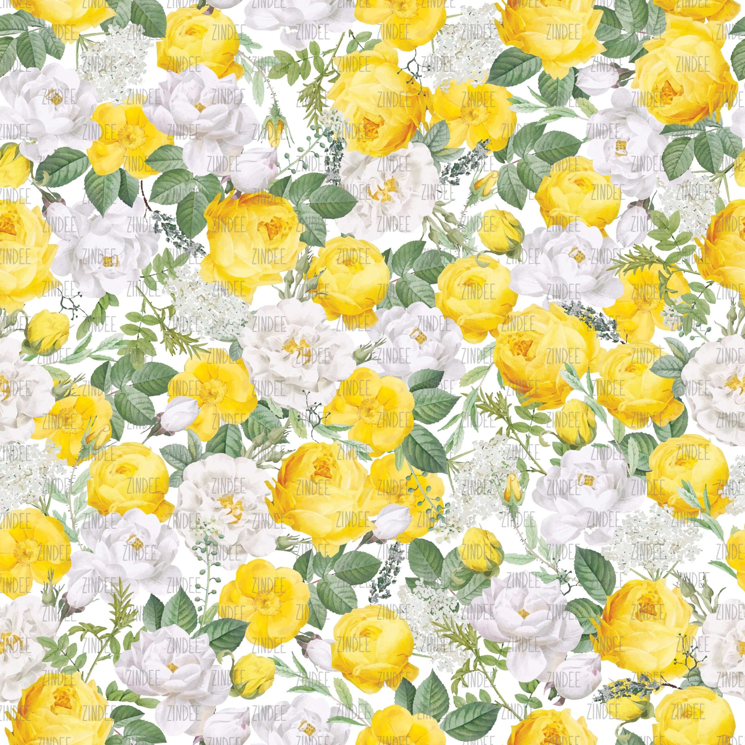 Yellow Roses seamless (digital paper)