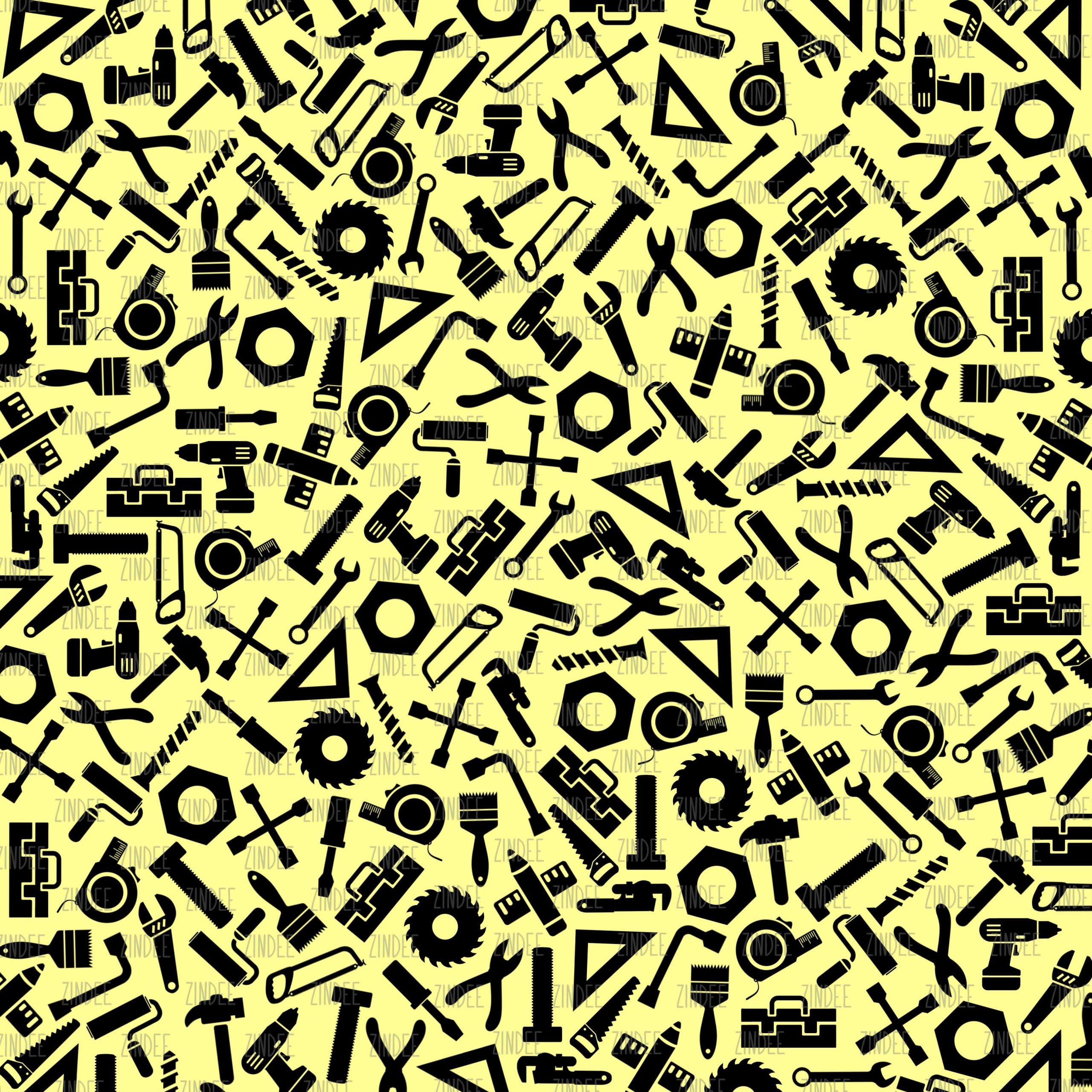 Yellow Tools (digital paper)