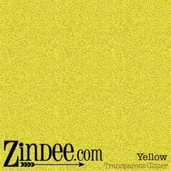 Yellow Transparent Glitter Vinyl