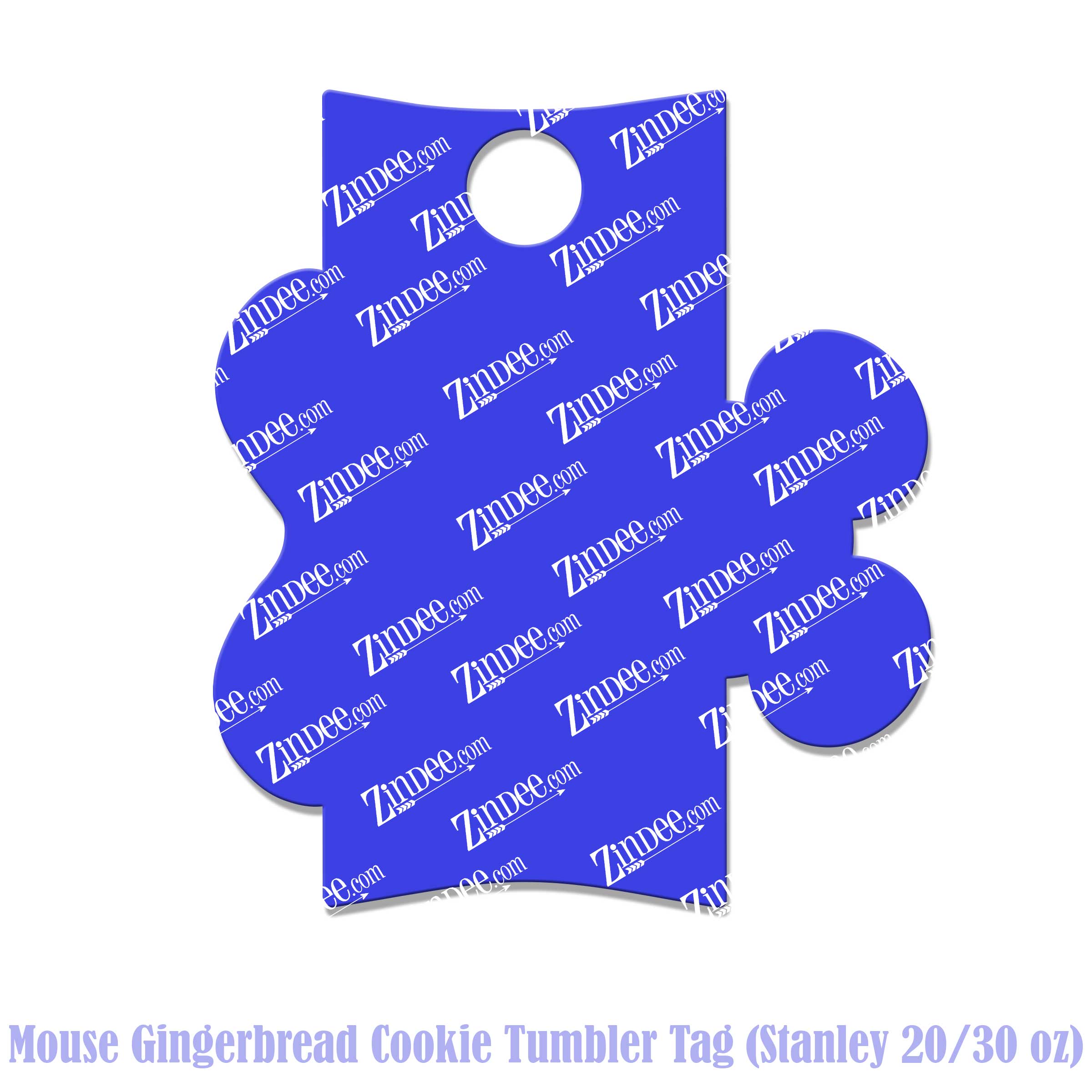 Mouse Gingerbread Cookie Tumbler Tag (Stanley 20/30 oz) - Image 2