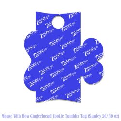 Alternative view of Mouse With Bow Gingerbread Cookie Tumbler Tag (Stanley 20/30 oz)