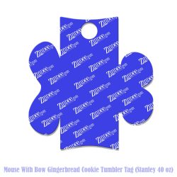 Alternative view of Mouse With Bow Gingerbread Cookie Tumbler Tag (Stanley 40 oz)