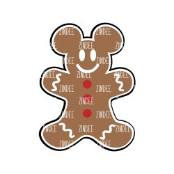 Mouse Gingerbread Cookie Acrylic Blank- Sticker- UV DTF (2 inch) NO HOLE