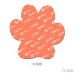 Paw Print .75 inch (shaker filler) NO HOLE (10 pack)