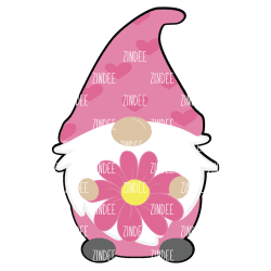 Cartoon Daisy Gnome SVG (Fits Heart Gnome Acrylic Blanks)