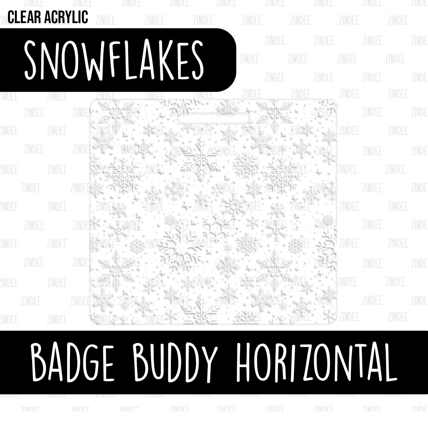Badge Buddy Horizontal (Snowflakes)