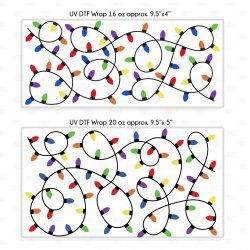 Alternative view of Christmas Lights UV DTF Glass Can Wrap