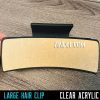 Large Hair Clip 4 inch (lightweight acrylic)