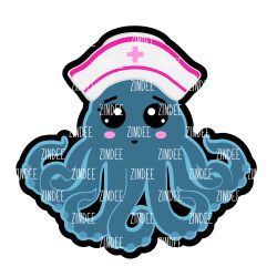 Nurse Octopus Acrylic Blank- Sticker- UV DTF (2 inch) NO HOLE