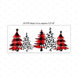 Alternative view of Plaid Christmas UV DTF Glass Can Wrap