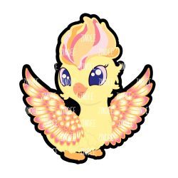Sitting Baby Phoenix Acrylic Blank- Sticker- UV DTF (2 inch) NO HOLE