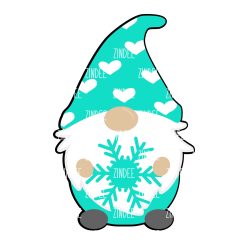 Snowflake Gnome SVG (Fits Heart Gnome Acrylic Blanks)