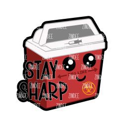 Stay Sharp Acrylic Blank- Sticker- UV DTF (2 inch) NO HOLE