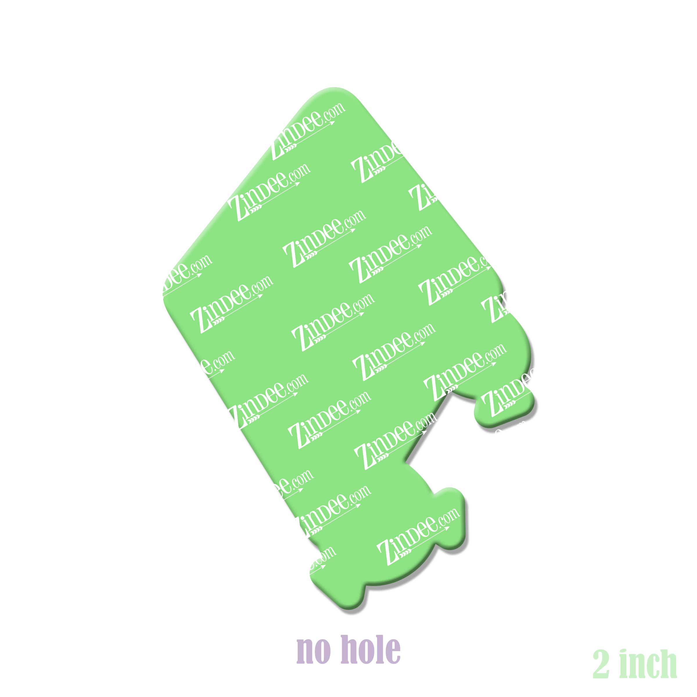 Kite acrylic blank (2 inch) NO HOLE (5 piece minimum)