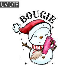 Bougie Snowman UV DTF Decal