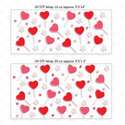 Alternative view of Lollipop Hearts UV DTF Glass Can Wrap