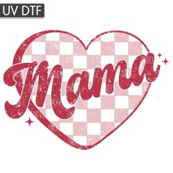 Mama Heart UV DTF Decal