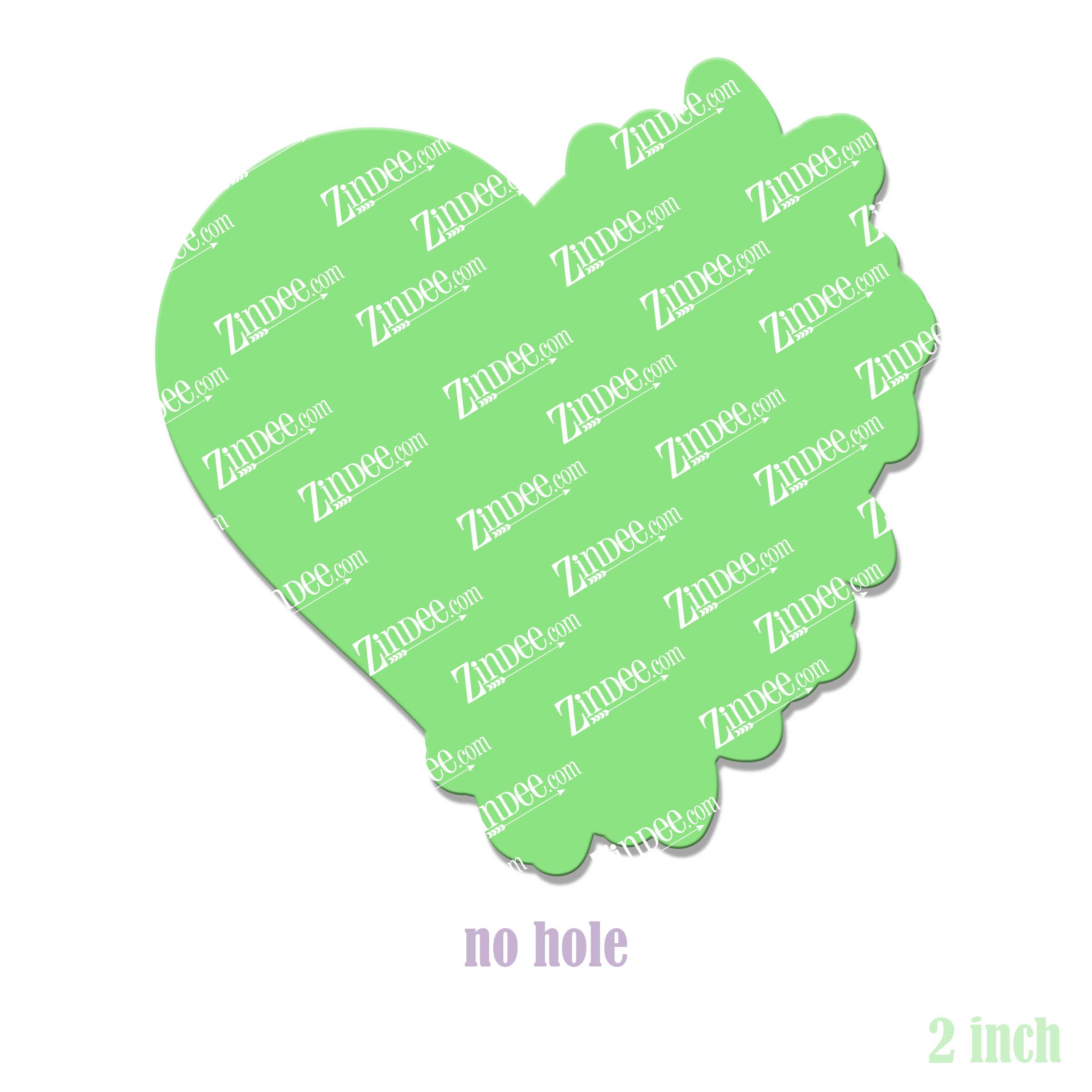 Floral Heart Acrylic Blank- Sticker- UV DTF (2 inch) NO HOLE - Image 2