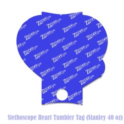 Stethoscope Heart Tumbler Tag (Stanley 40 oz)