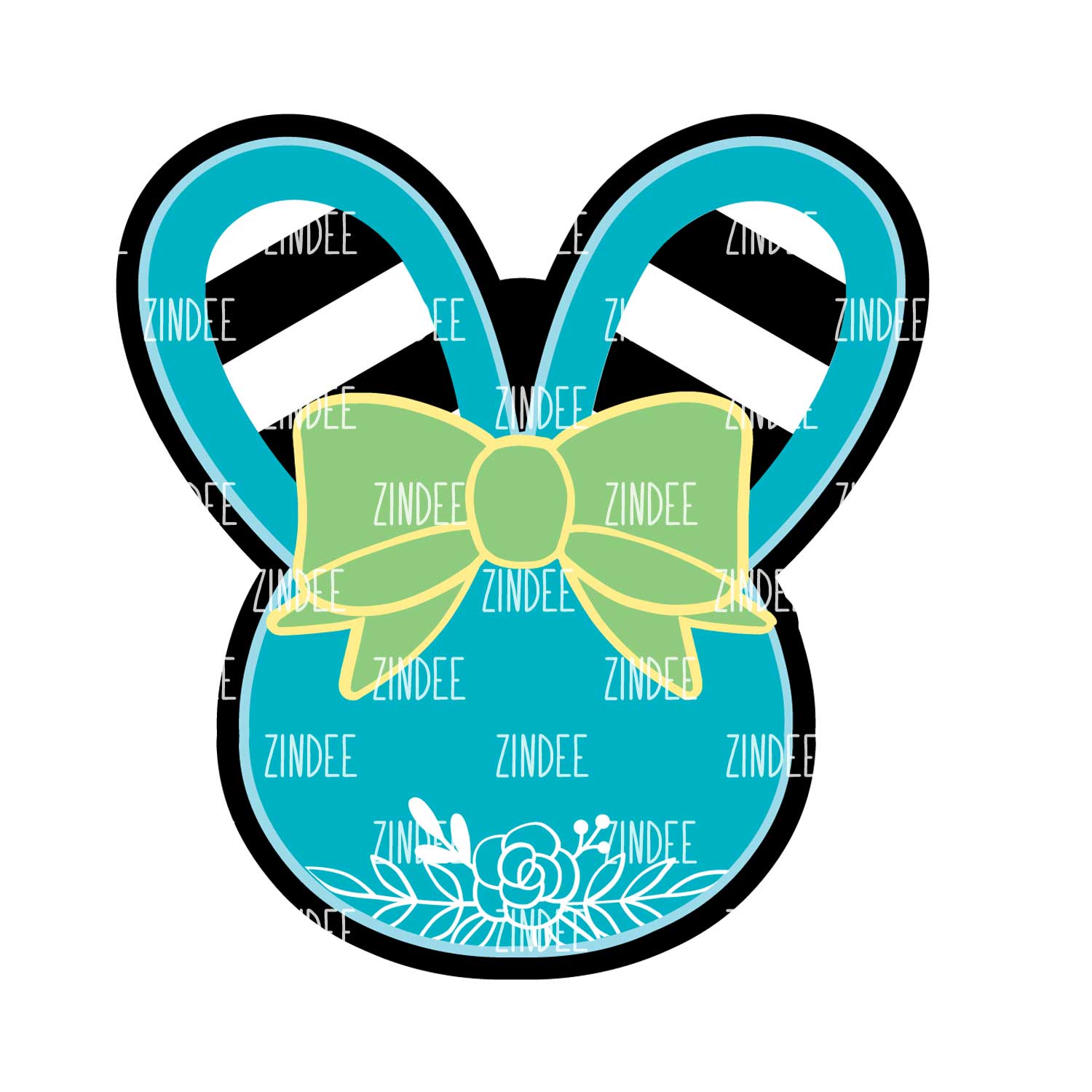 Bow Bunny Acrylic Blank- Sticker- UV DTF (2.5 inch)