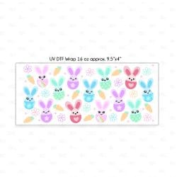Alternative view of Easter Egg Bunnies UV DTF Glass Can Wrap
