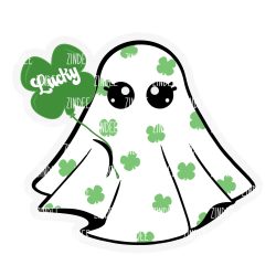 Lucky Ghost Acrylic Blank- Sticker- UV DTF (2.5 inch)
