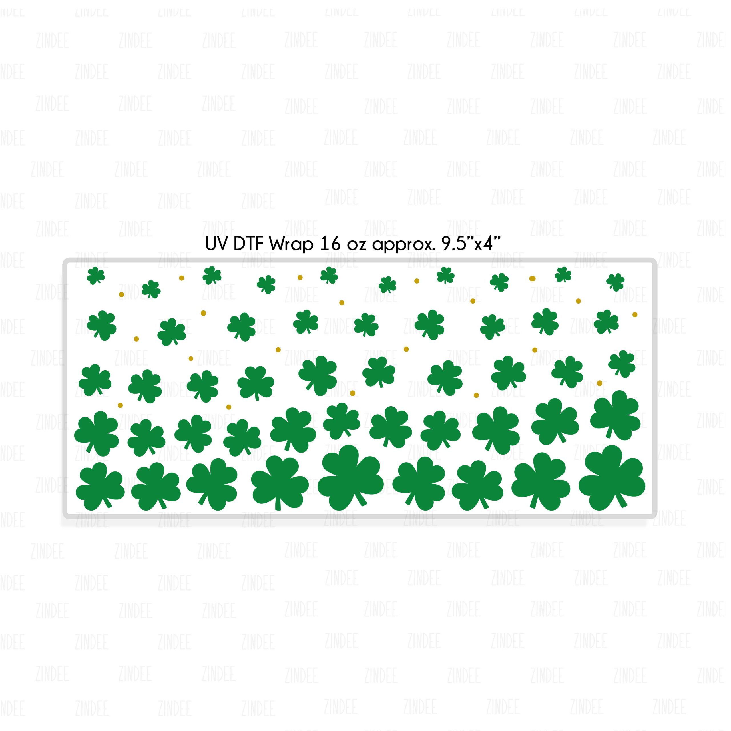 Shamrock UV DTF Glass Can Wrap - Image 2