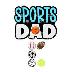 Sports Dad Acrylic Blank- Sticker- UV DTF (3 inch)