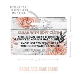Blush Charcoal-(Badge Reel Care Card)