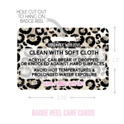 Champagne Glam Leopard-(Badge Reel Care Card)