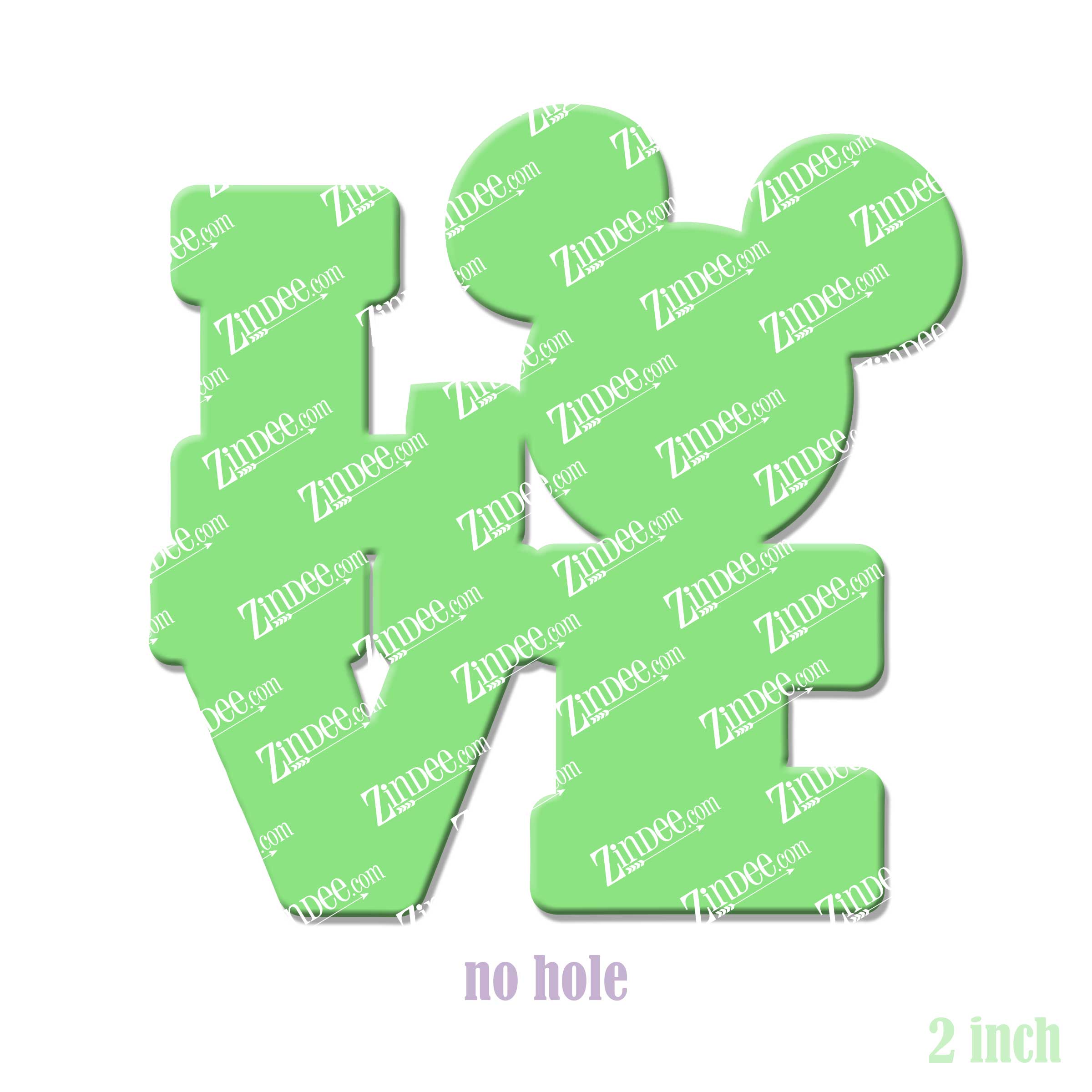 Love Mouse Acrylic Blank- Sticker- UV DTF (2 inch) NO HOLE - Image 2