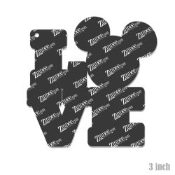 Alternative view of Love Mouse Acrylic Blank- Sticker- UV DTF (3 inch)