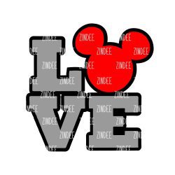 Love Mouse Acrylic Blank- Sticker- UV DTF (3 inch)