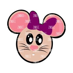 Mouse Head (Girl) Acrylic Blank- Sticker- UV DTF (3 inch)