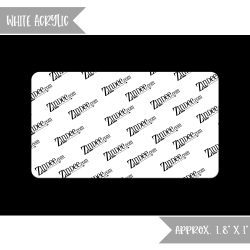 Small Hair Clip 2 inch (Lightweight White Acrylic)