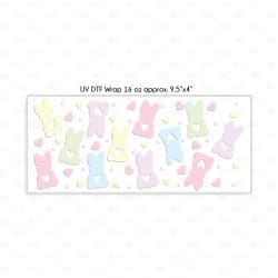 Alternative view of Easter Candy UV DTF Glass Can Wrap