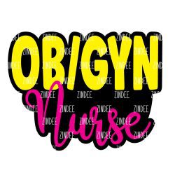 OBGYN Nurse Acrylic Blank- Sticker- UV DTF (2 inch) NO HOLE