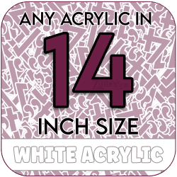Custom Acrylic Blank-14 inch-WHITE (size/hole/color change)