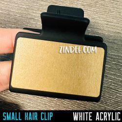 Alternative view of Small Hair Clip 2 inch (Lightweight White Acrylic)