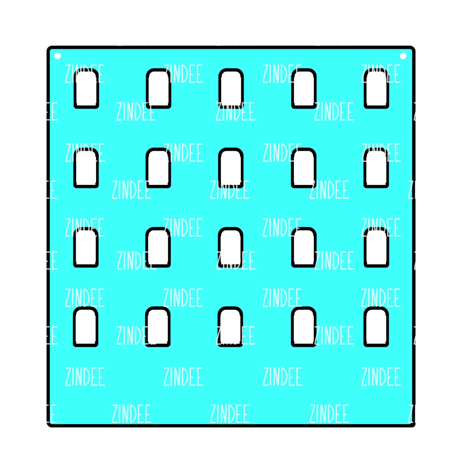 20 Slot Badge Reel Display Board (White Acrylic) - Image 3