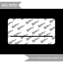 12 Slot Badge Reel Display Stand (White Acrylic)