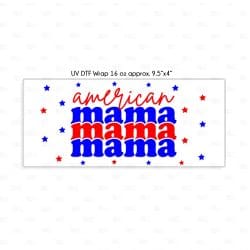 Alternative view of American Mama UV DTF Glass Can Wrap